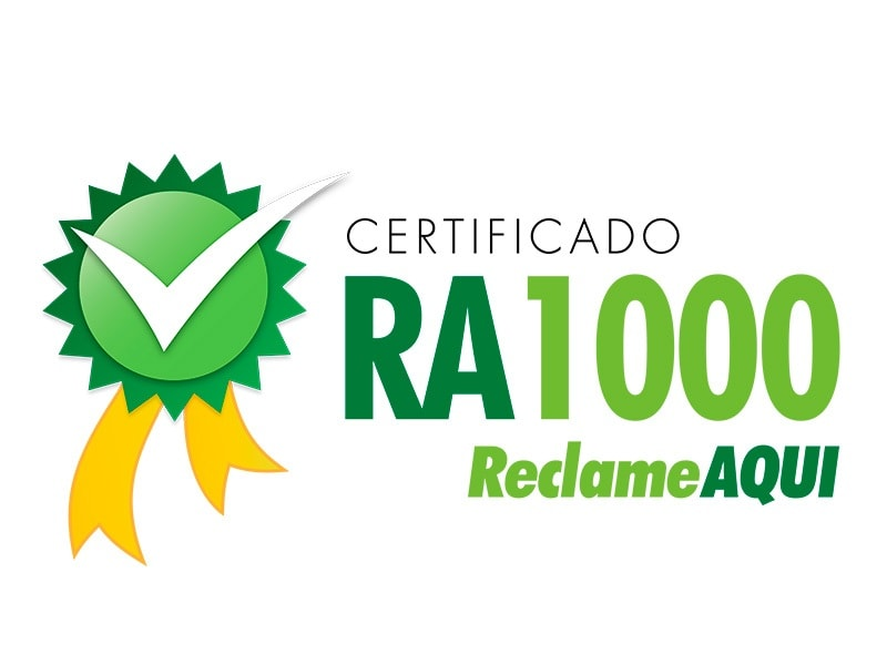 Selo Certificado RA1000 do Reclame AQUI